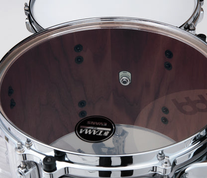 Tama Starclassic Walnut/Birch 24" 3-Piece Shell Pack in White Pearl + Snare Drum