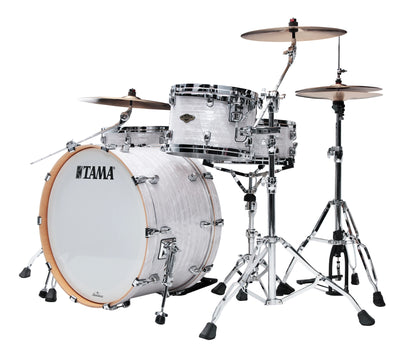 Tama Starclassic Walnut/Birch 24" 3-Piece Shell Pack in White Pearl + Snare Drum