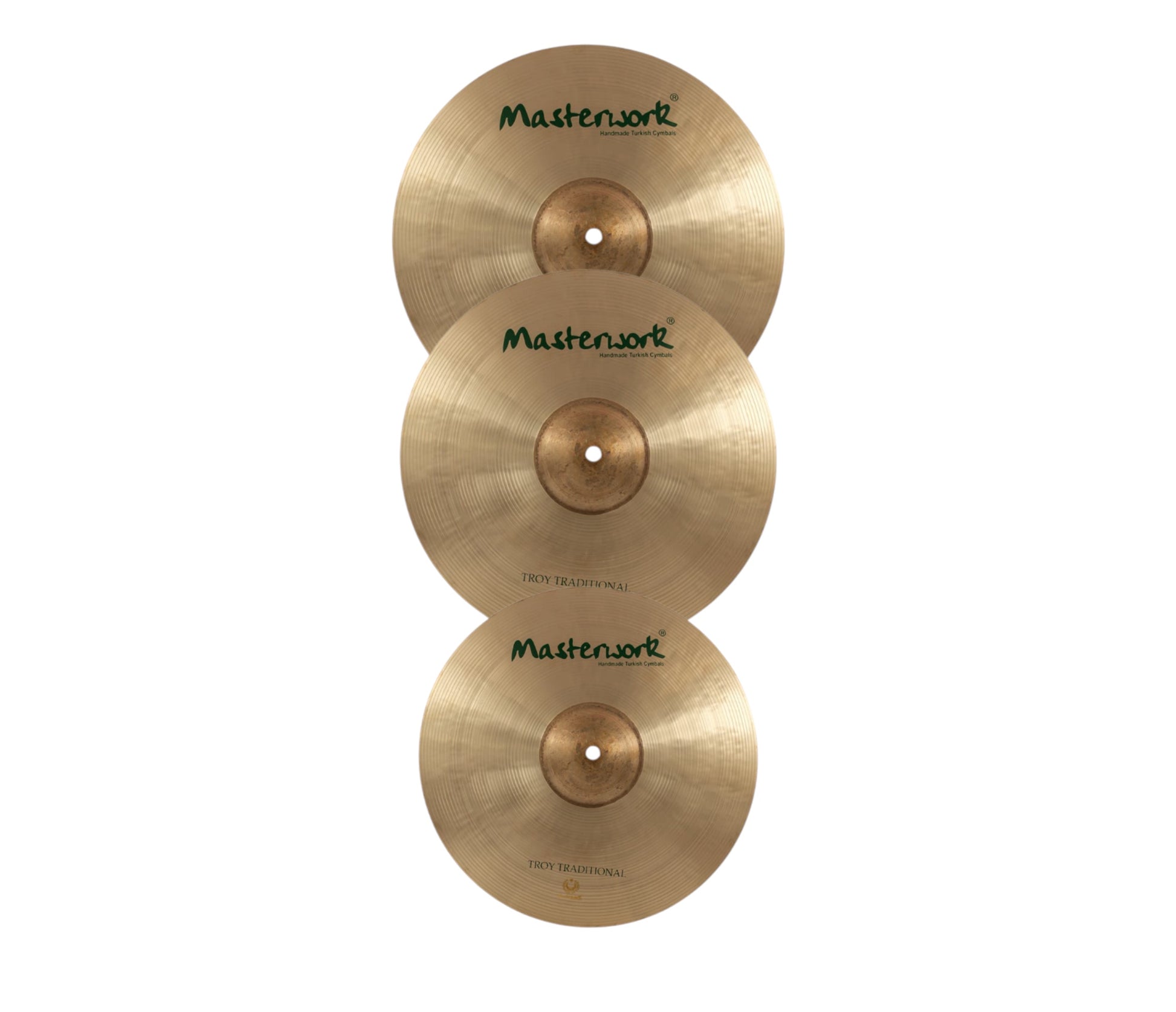 Masterwork Troy Traditional  3 Piece Cymbal Set