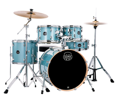 Mapex Venus Fusion Complete Drum Kit in Aqua Blue Sparkle
