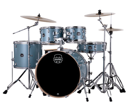 Mapex Venus Rock Complete Drum Kit in Aqua Blue Sparkle