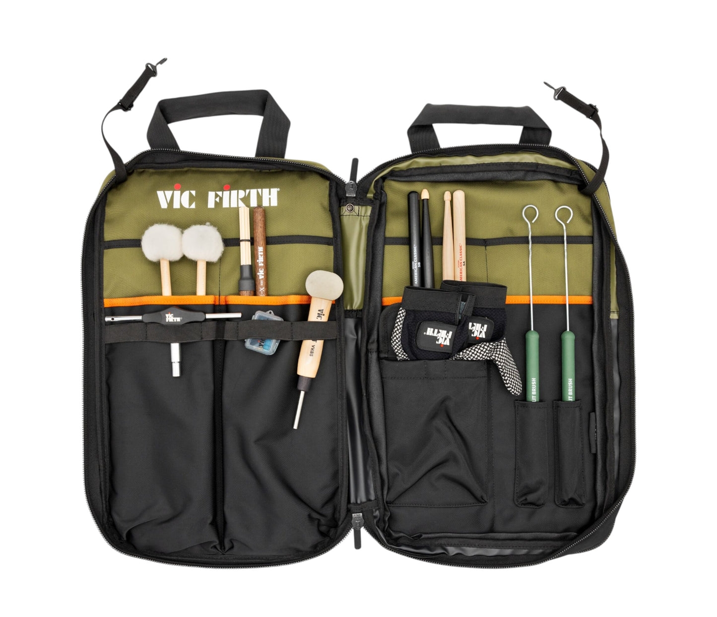 VIC FIRTH PROFESSIONAL STICK BAG GREEN/BLACK