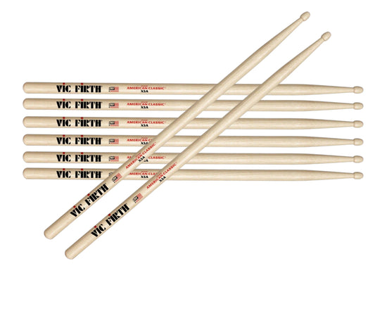 Vic Firth American Classic 5A Extreme Wood Tip Drumsticks - 4 for 3 Value Pack