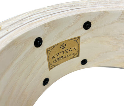 ZackGrooves Signed Dixon Artisan 14" x 6.5" Ash Snare Drum in Enchanted Electric Blue Burst