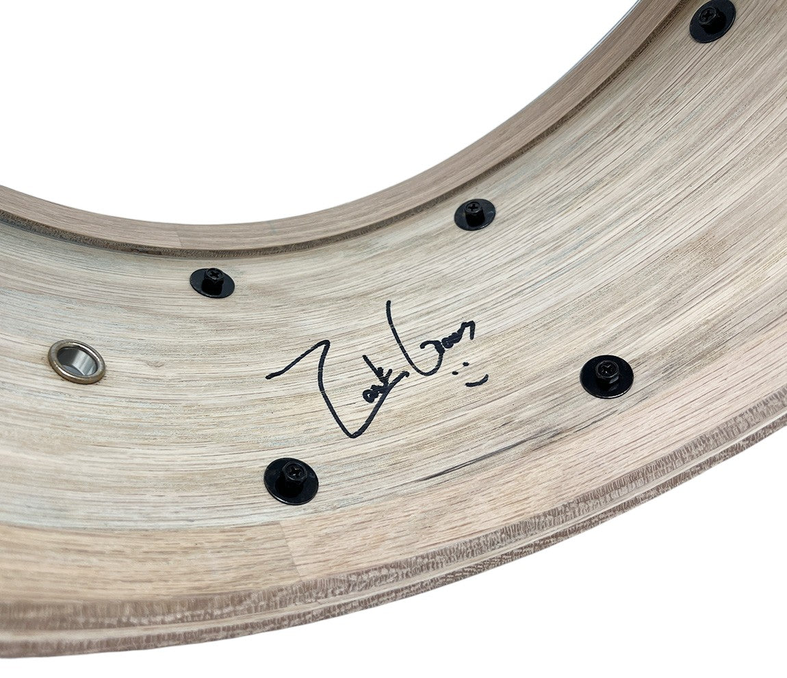 ZackGrooves Signed Dixon Artisan 14" x 6.5" Ash Snare Drum in Celestial Black Burst