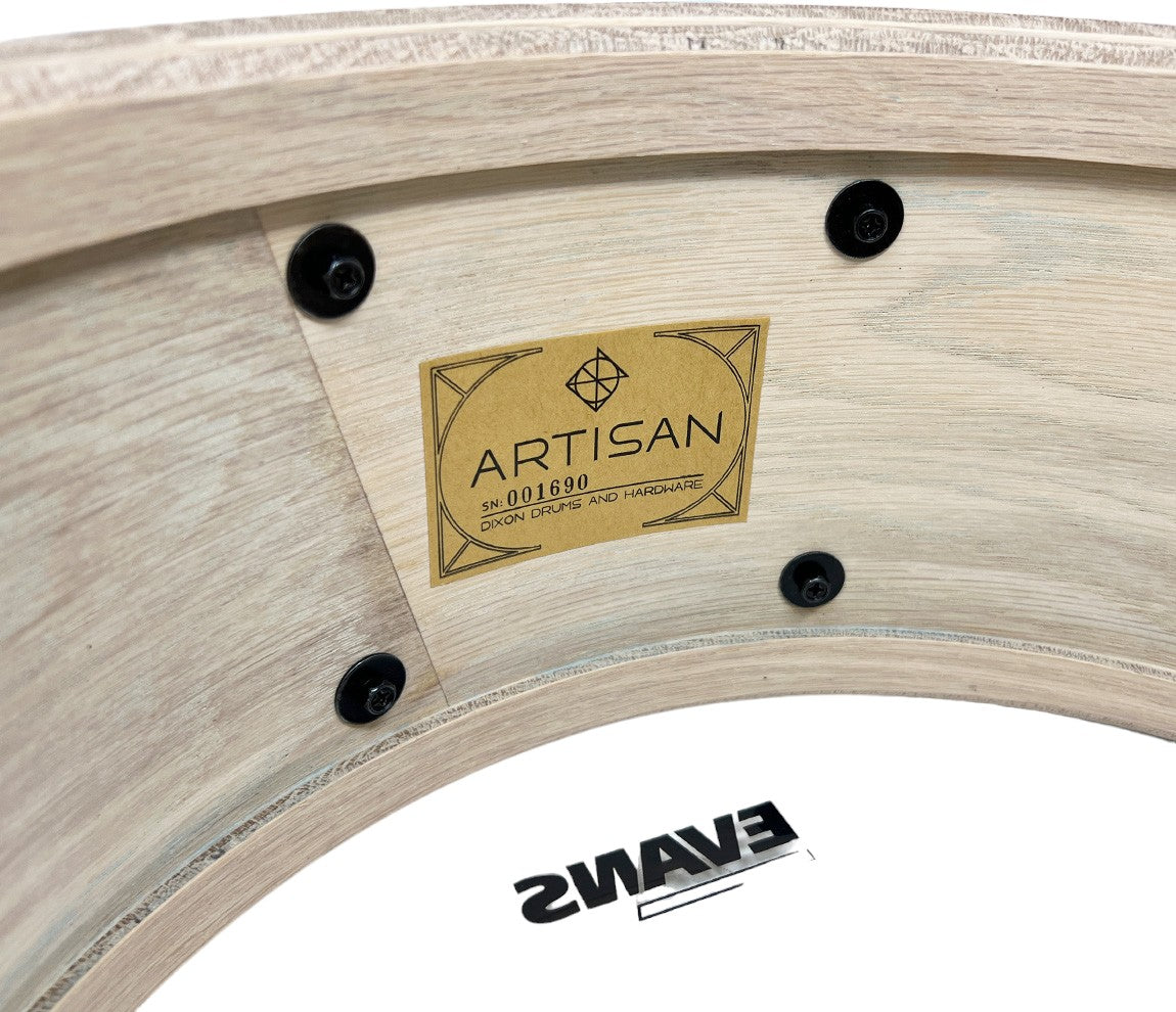 ZackGrooves Signed Dixon Artisan 14" x 6.5" Ash Snare Drum in Celestial Black Burst