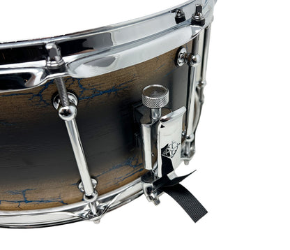 ZackGrooves Signed Dixon Artisan 14" x 6.5" Ash Snare Drum in Celestial Black Burst