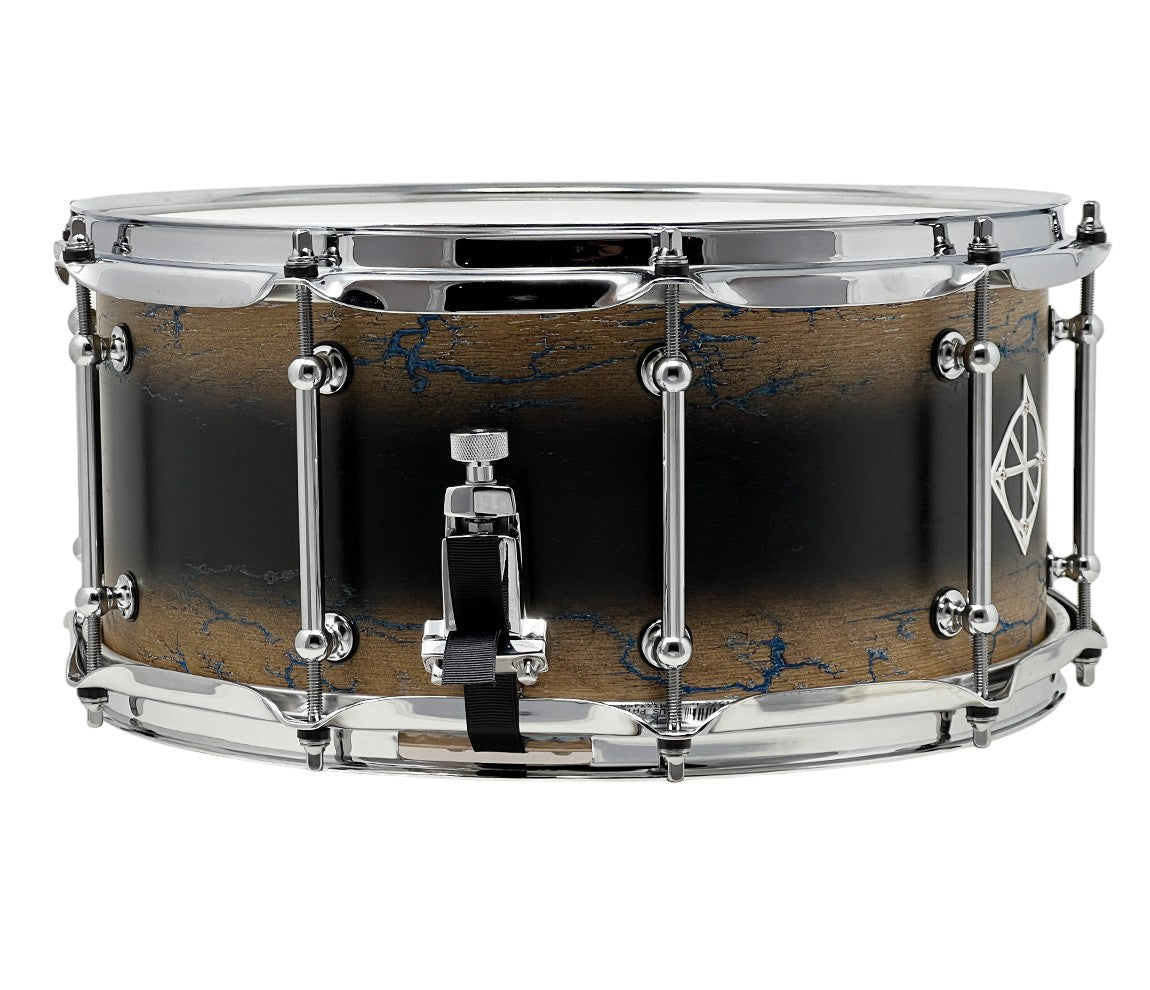ZackGrooves Signed Dixon Artisan 14" x 6.5" Ash Snare Drum in Celestial Black Burst