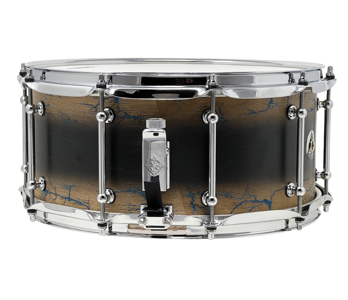 ZackGrooves Signed Dixon Artisan 14" x 6.5" Ash Snare Drum in Celestial Black Burst