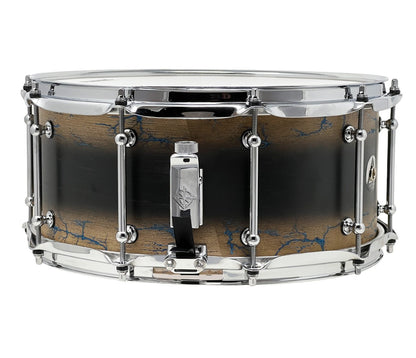 ZackGrooves Signed Dixon Artisan 14" x 6.5" Ash Snare Drum in Celestial Black Burst