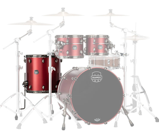 Mapex Saturn Evolution Birch Blend 18" x 16" Floor Tom In Tuscan Red