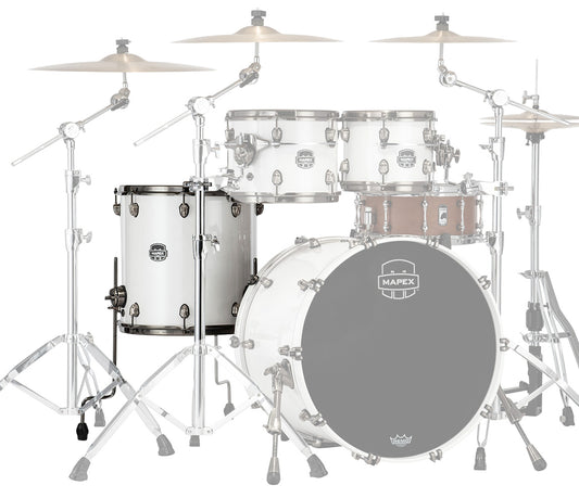 Mapex Saturn Evolution Maple Blend 14" x 14" Floor Tom In Polar White