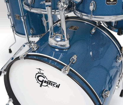 Gretsch Renegade 5-Piece Drum Kit with Hardware + RAW Cymbals in Blue Sparkle