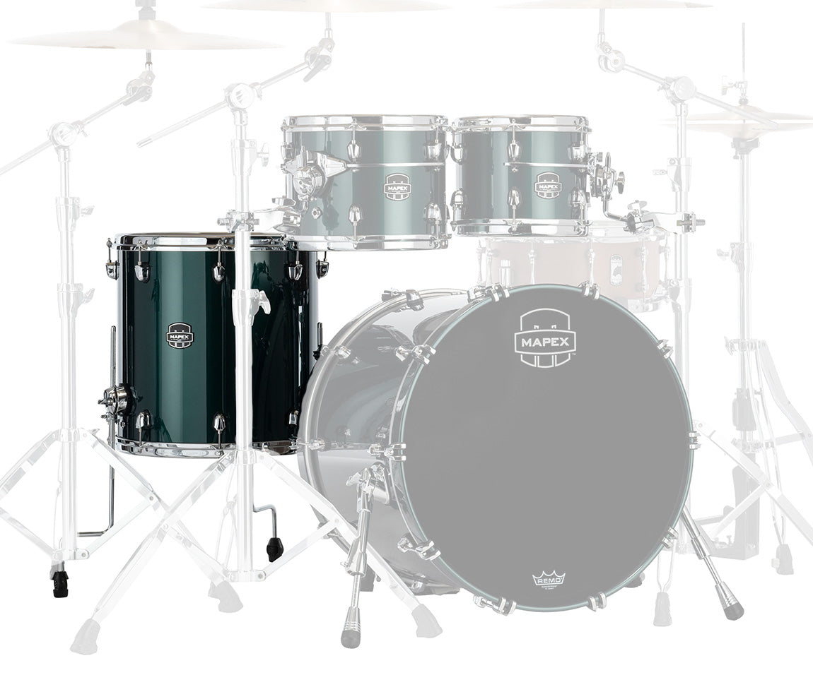 Mapex Saturn Evolution Maple Blend 14" x 14" Floor Tom In Brunswick Green