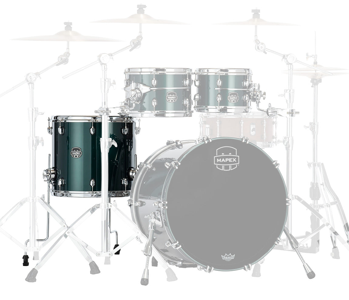 Mapex Saturn Evolution Birch Blend 14" x 12" Floor Tom In Brunswick Green