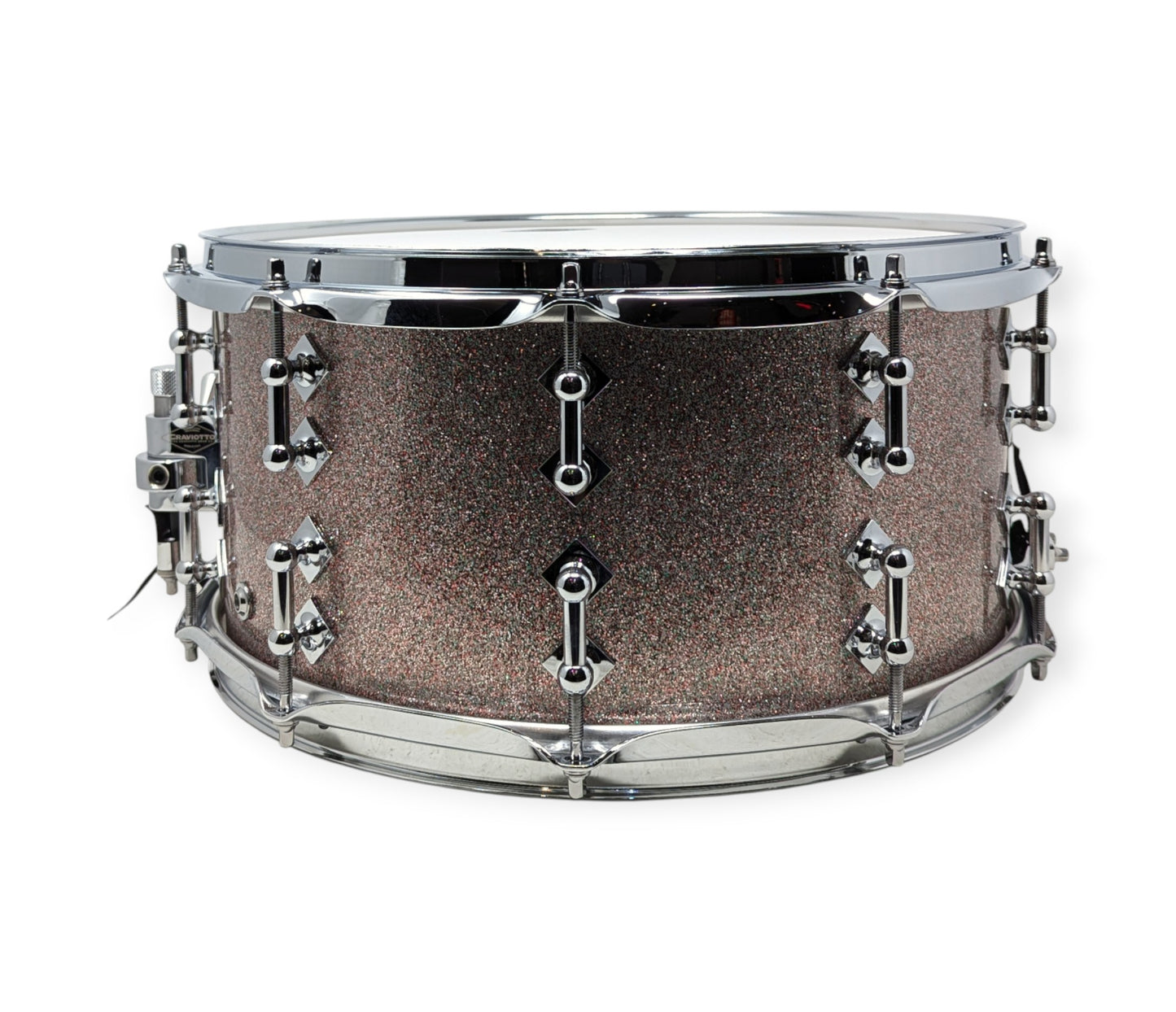 Craviotto Custom Shop 14" x 7" Maple Snare Drum in Peacock Sparkle
