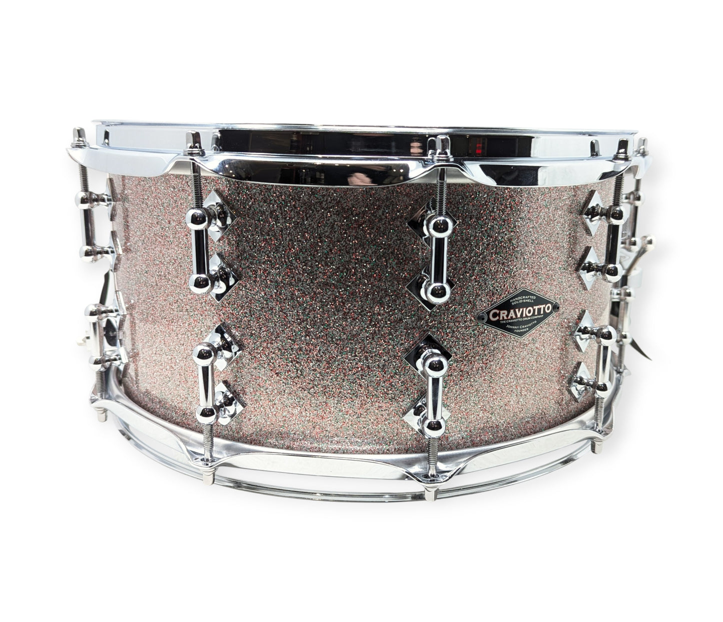 Craviotto Custom Shop 14" x 7" Maple Snare Drum in Peacock Sparkle