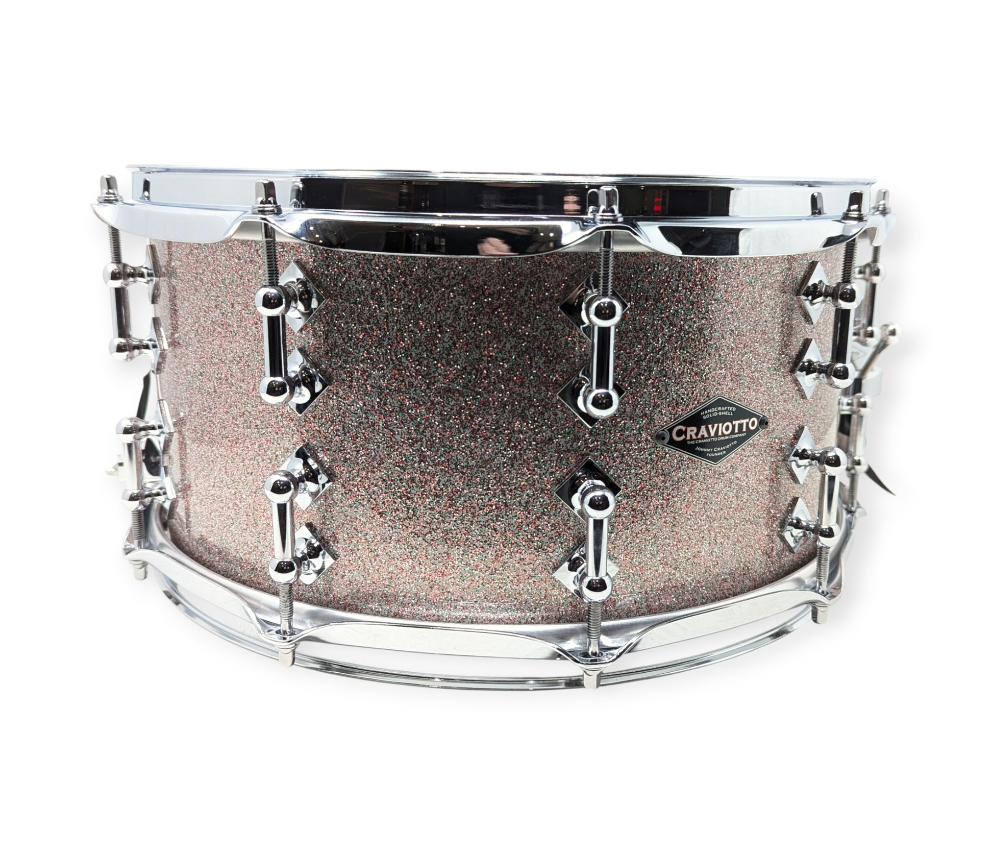Craviotto Custom Shop 14" x 7" Maple Snare Drum in Peacock Sparkle