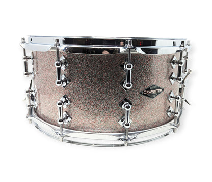 Craviotto Custom Shop 14" x 7" Maple Snare Drum in Peacock Sparkle