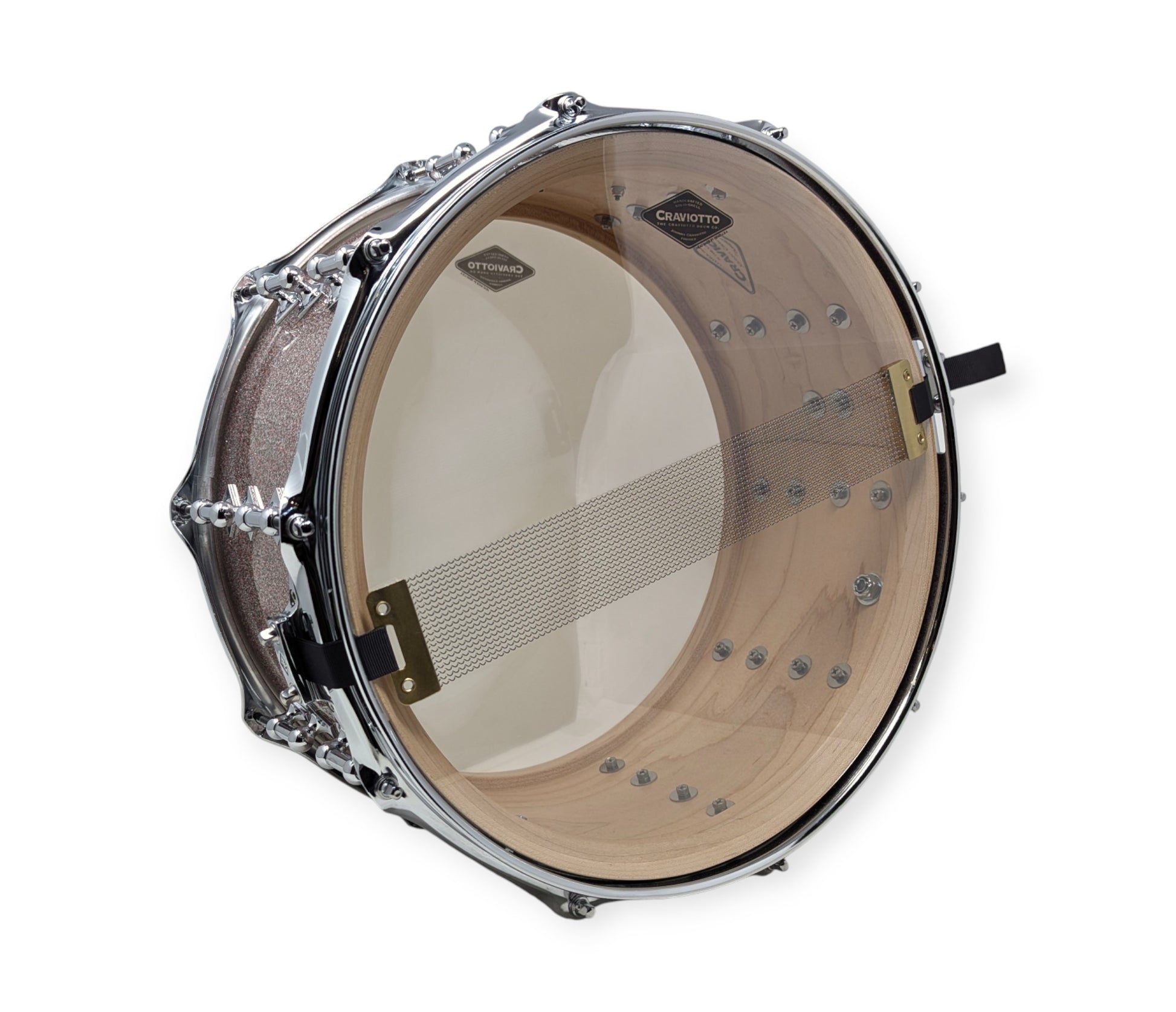 Craviotto Custom Shop 14" x 7" Maple Snare Drum in Peacock Sparkle