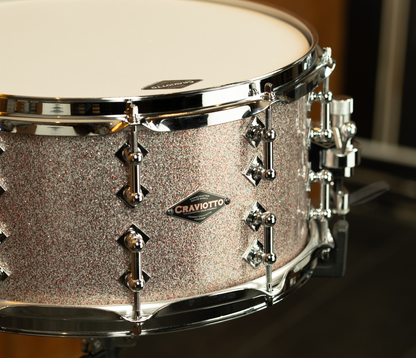 Craviotto Custom Shop 14" x 7" Maple Snare Drum in Peacock Sparkle