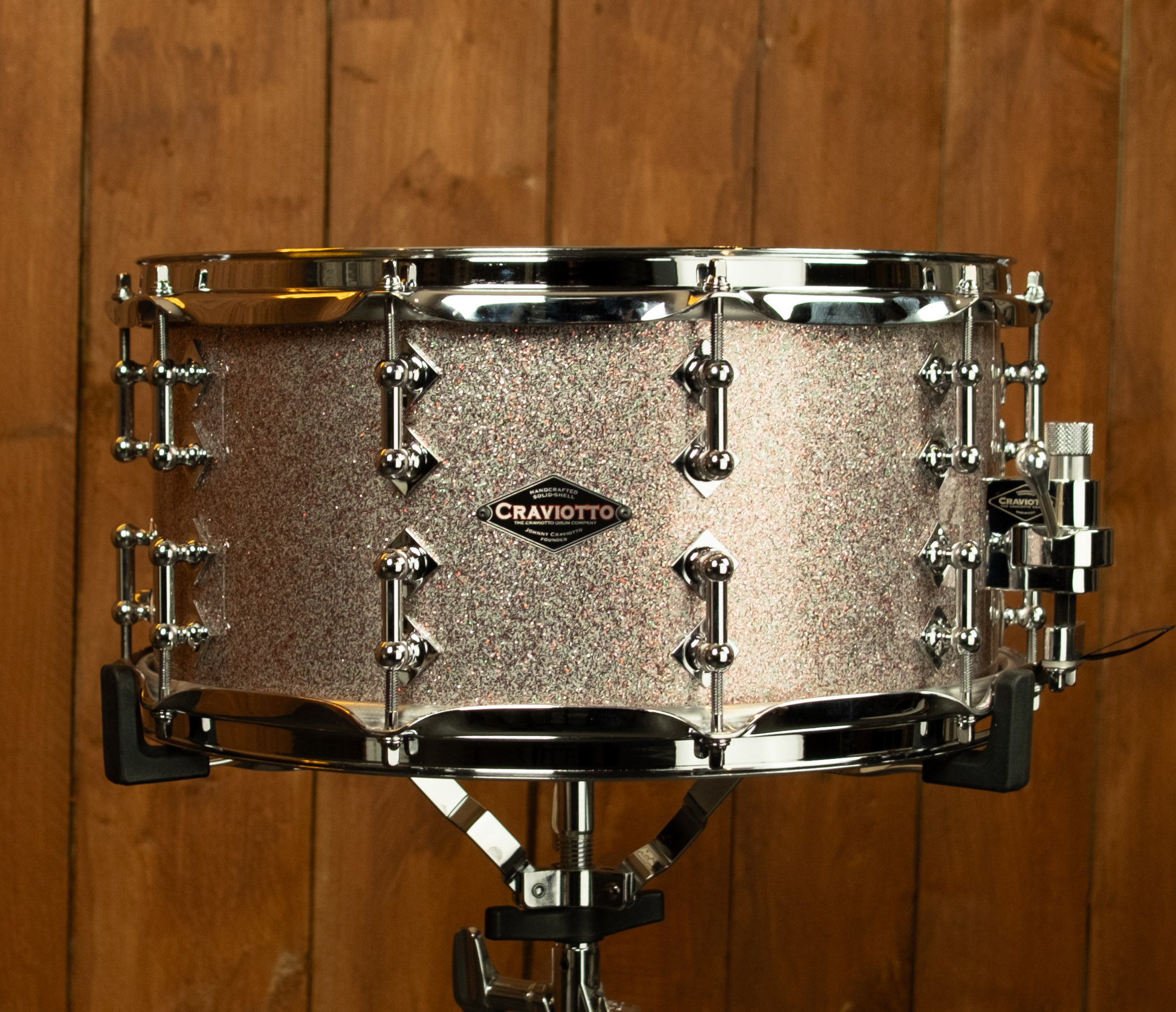 Craviotto Custom Shop 14" x 7" Maple Snare Drum in Peacock Sparkle