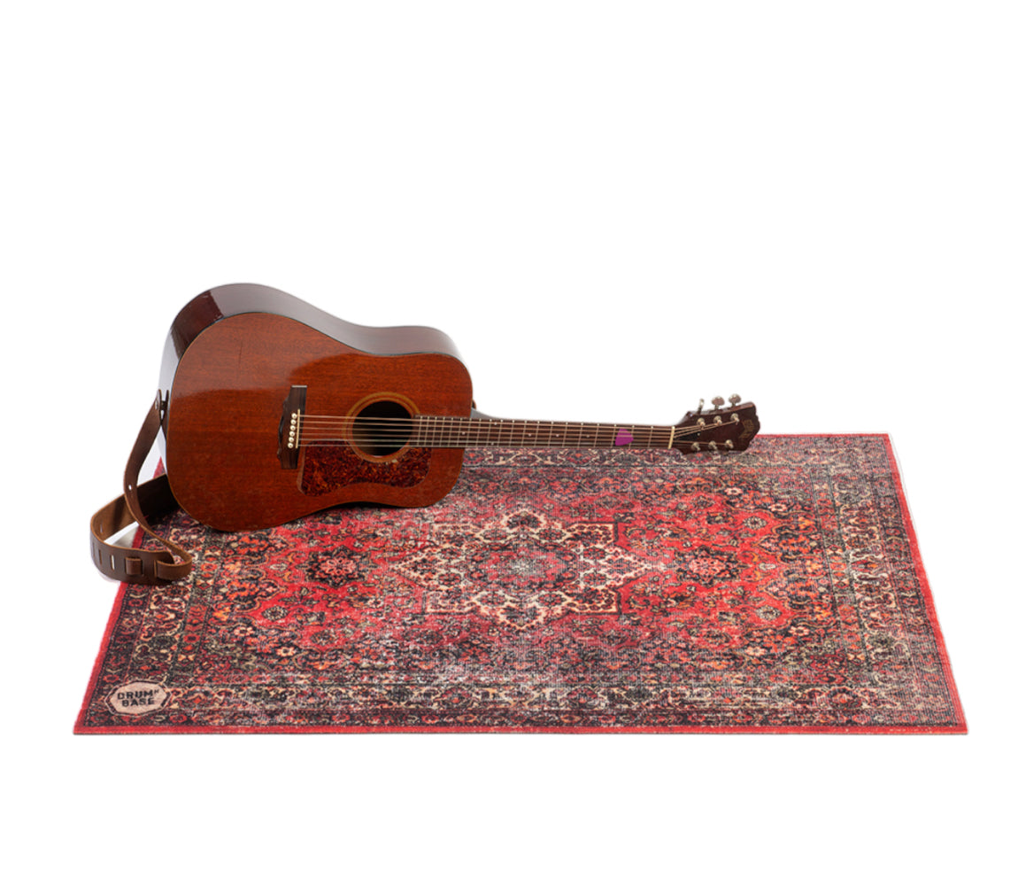 Drum N Base Vintage Persian Stage Rug - Original Red - 130 x 90cm