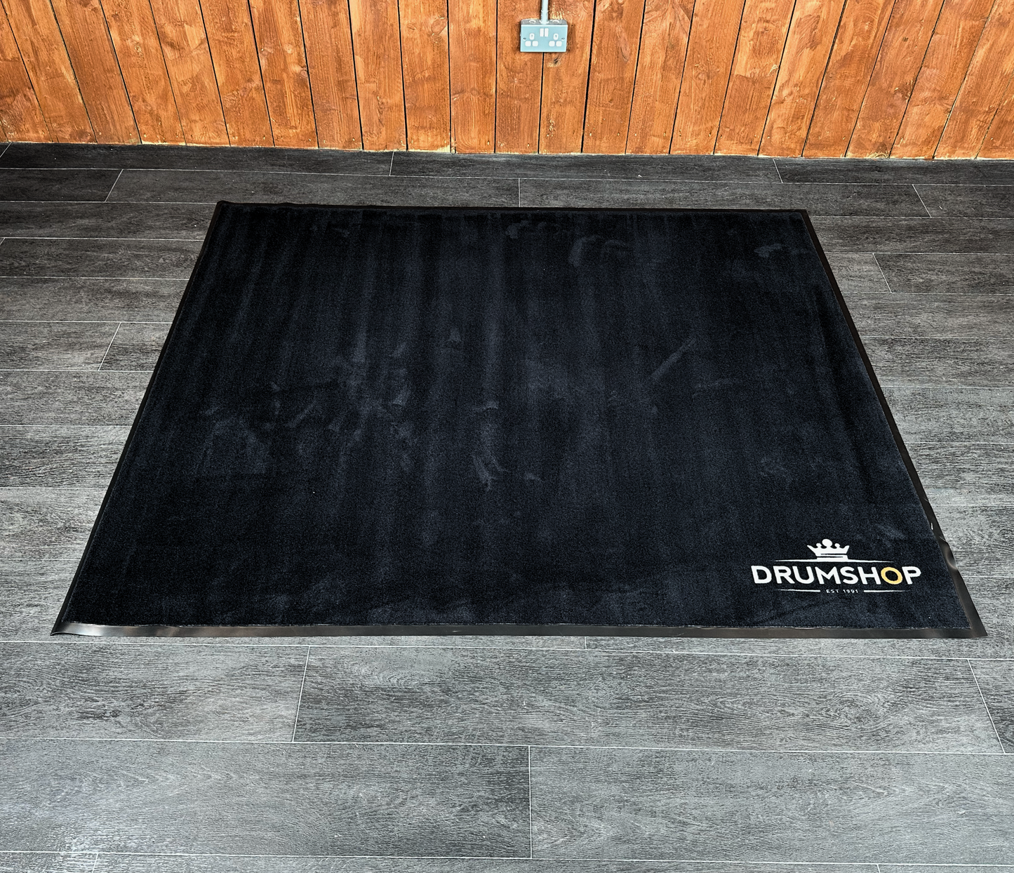 Drumshop Deluxe Rubber Backed Black Drum Mat 160cm x 190cm