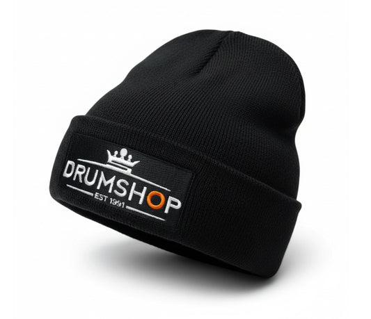 DRUMSHOP Unisex Black Beanie luxury product shot
