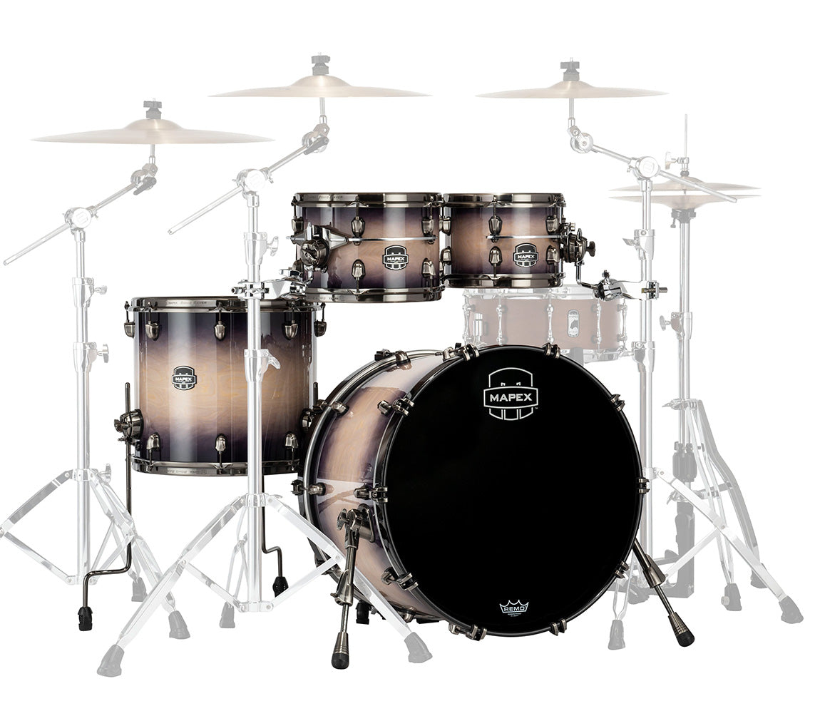 Mapex Saturn Evolution Birch/Walnut Blend 4-Piece Shell Pack In Exotic Violet Burst