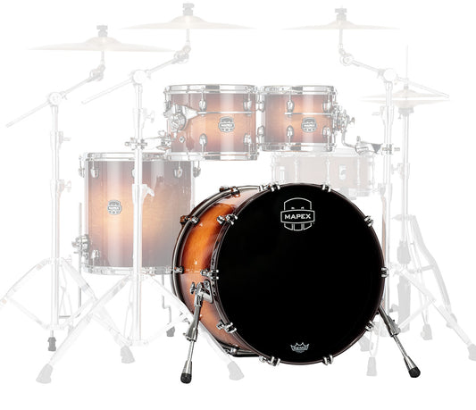 Mapex Saturn Evolution Maple Blend 18" x 14" Bass Drum, W/ Bd Mount In Exotic Sunburst