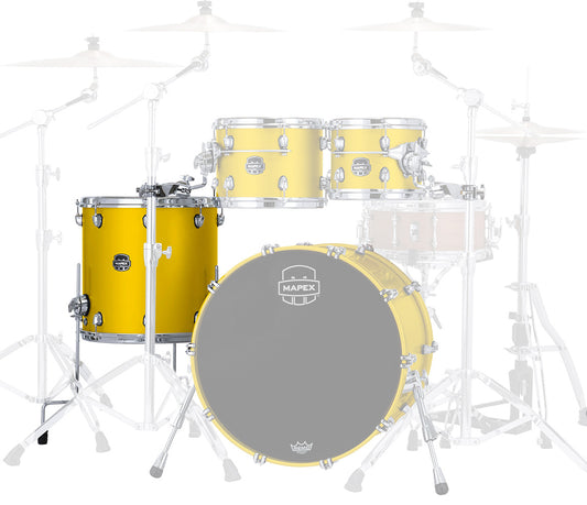 Mapex Saturn Evolution Birch Blend 14" x 14" Floor Tom In Tuscan Yellow