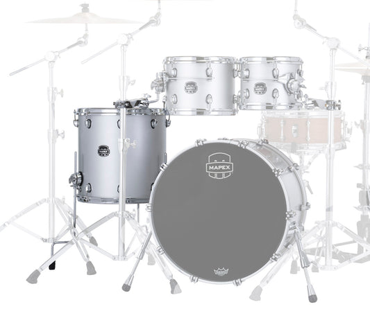 Mapex Saturn Evolution Maple Blend 14" x 14" Floor Tom In Iridium Silver