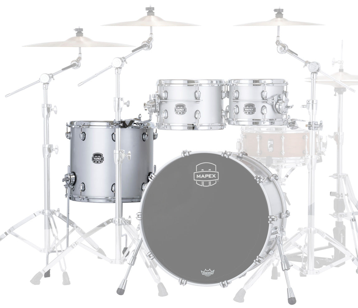 Mapex Saturn Evolution Birch Blend 14" x 12" Floor Tom In Iridium Silver