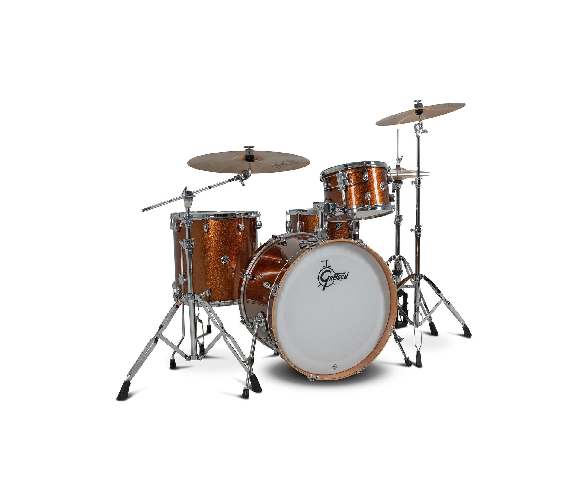 Gretsch Catalina Club 22-inch 4-piece drum kit in Bronze Sparkle – front view