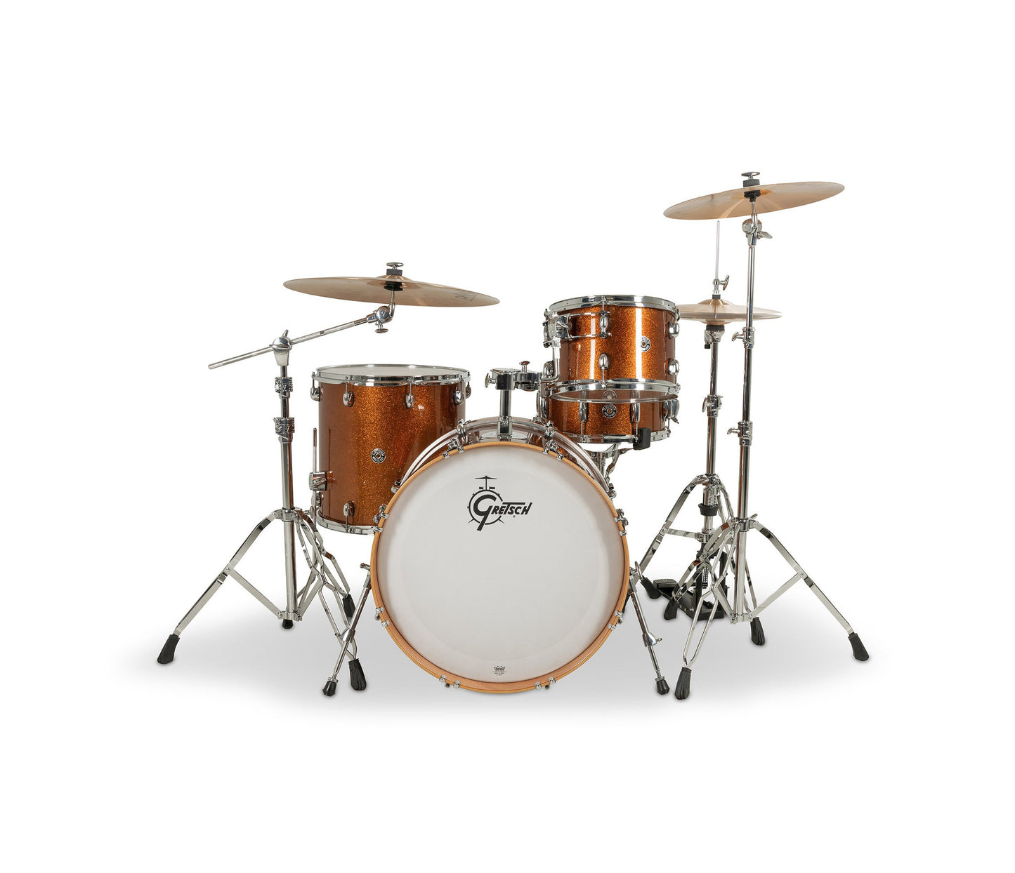 Gretsch Catalina Club 22-inch Bronze Sparkle drum kit – front view
