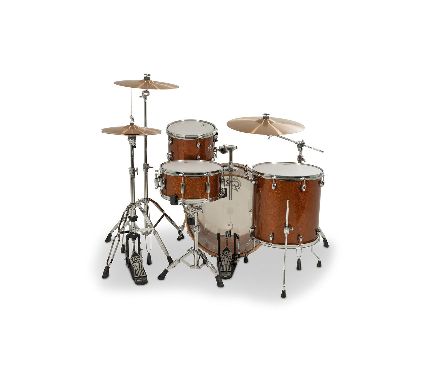 Gretsch Catalina Club Bronze Sparkle drum kit – drummer’s view