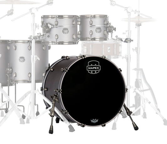 Mapex Saturn Evolution Maple Blend 18" x 14" Bass Drum (No Mount) In Gun Metal Grey