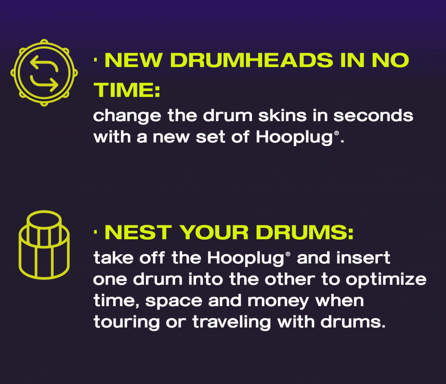 Hooplug 14" Snare System Black
