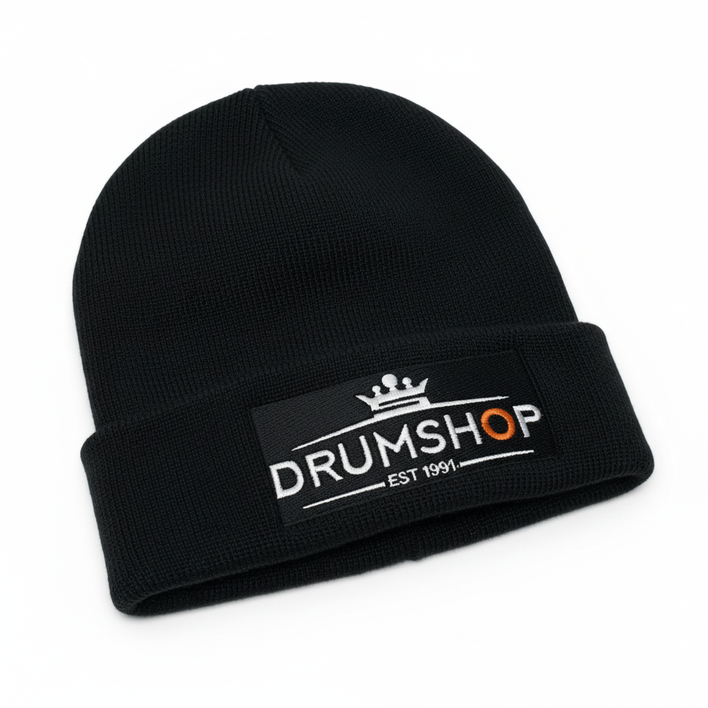 DRUMSHOP Unisex Black Beanie luxury product shot
