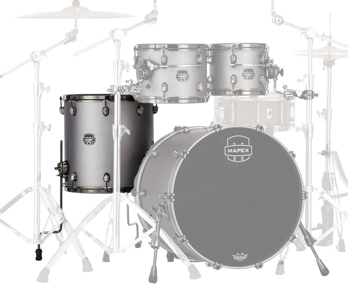 Mapex Saturn Evolution Maple Blend 14" x 14" Floor Tom In Gun Metal Grey