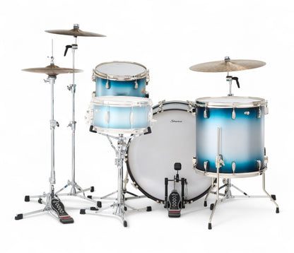 Slingerland Radio King 24" 3-Piece Shell Pack in Blue & Silver Lacquer 24/13/16