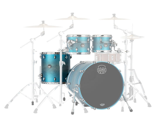 Mapex Saturn Evolution Maple Blend 16" x 14" Floor Tom In Exotic Azure Burst