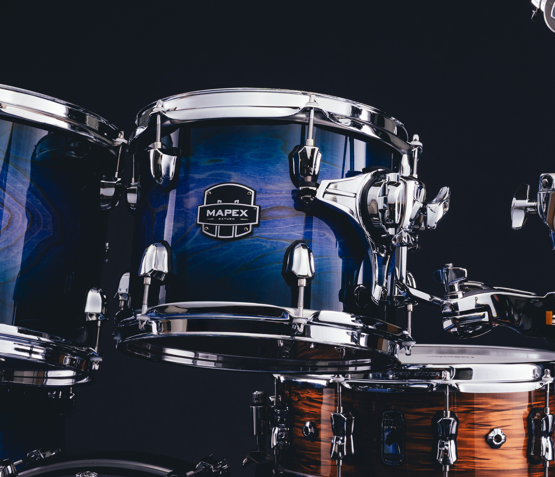 Mapex Saturn VI 22" 5-Piece Studioease Shell Pack in Cobalt Burst