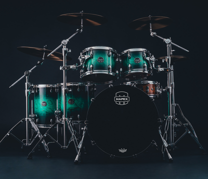 Mapex Saturn VI 22" 5-Piece Studioease Shell Pack in Marine Teal Burst