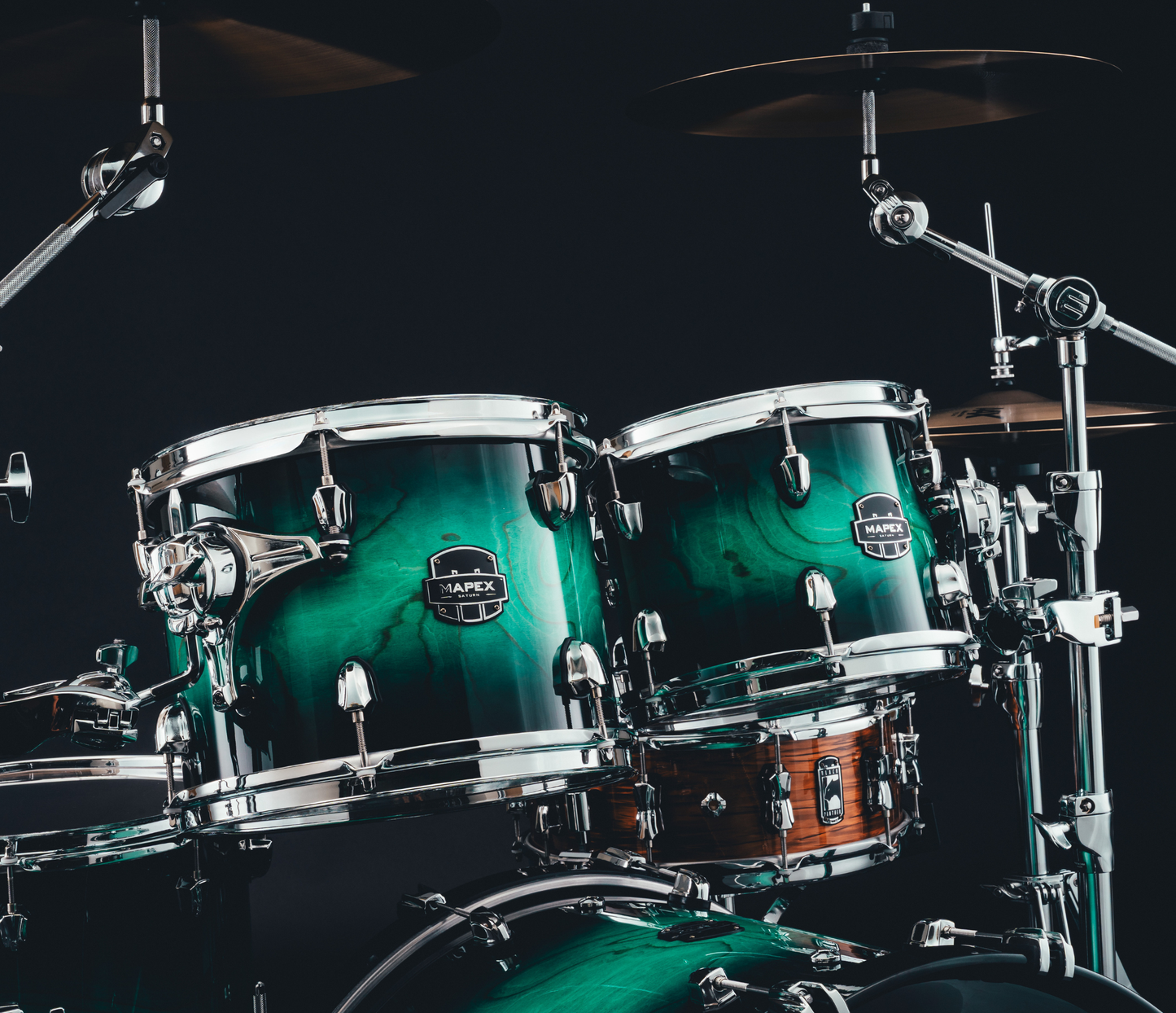 Mapex Saturn VI 22" 5-Piece Studioease Shell Pack in Marine Teal Burst