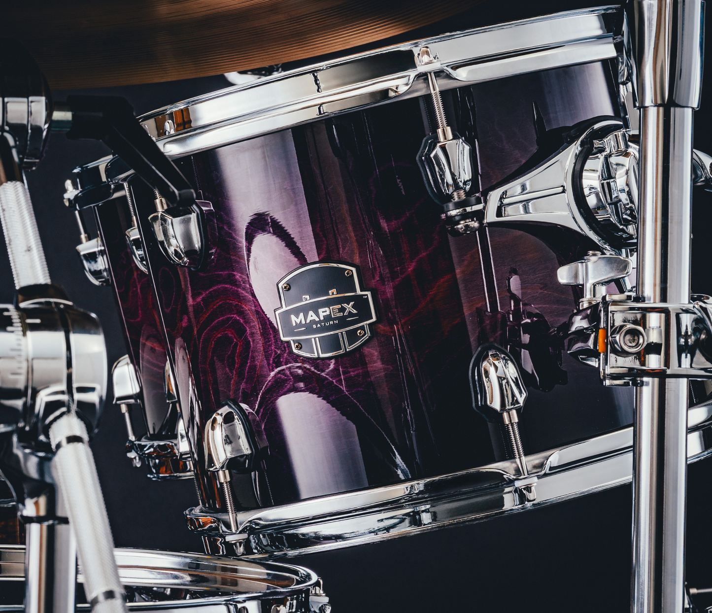 Mapex Saturn VI 22" 5-Piece Studioease Shell Pack in Royal Purple Blast