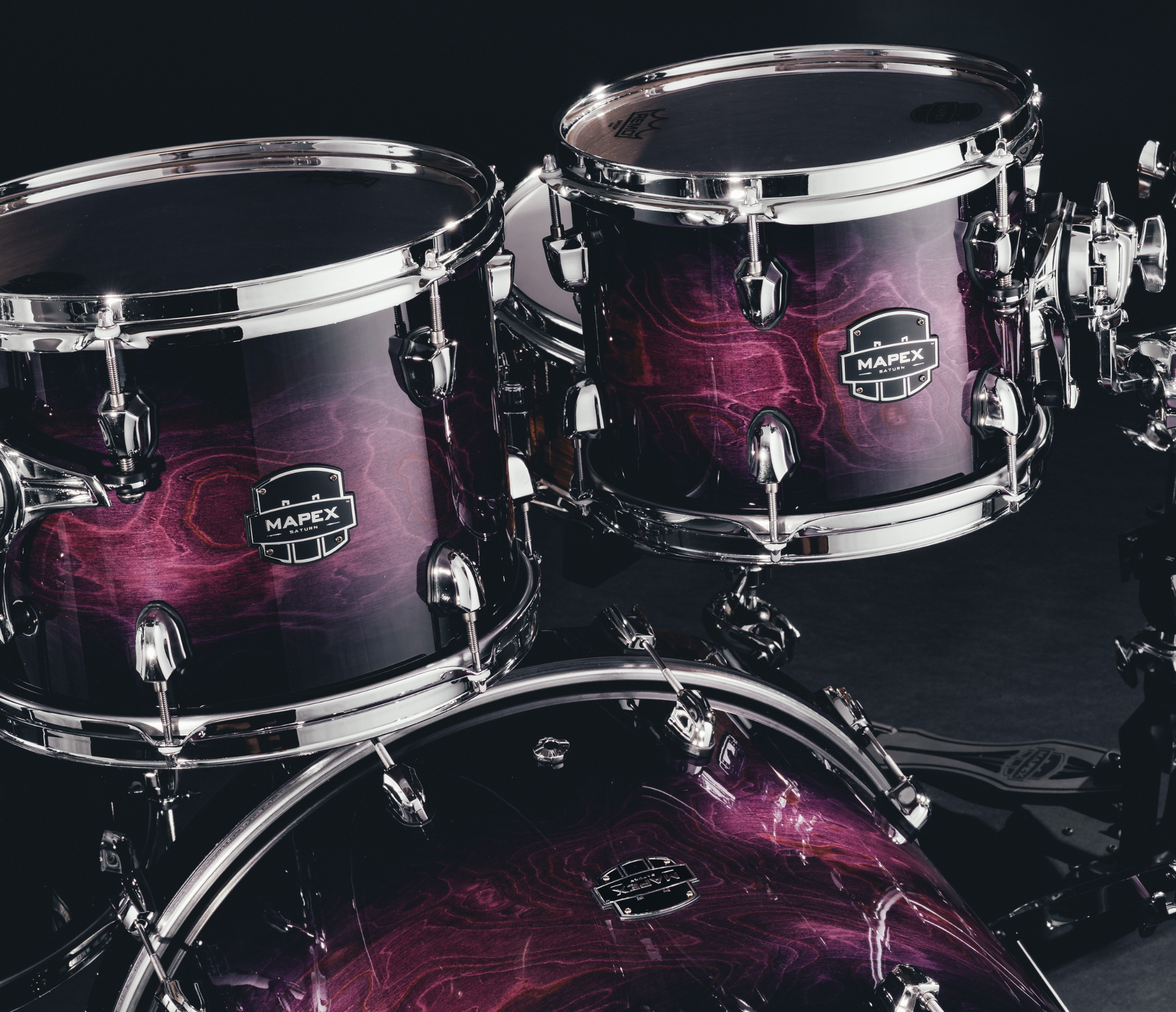 Mapex Saturn VI 22" 5-Piece Studioease Shell Pack in Royal Purple Blast