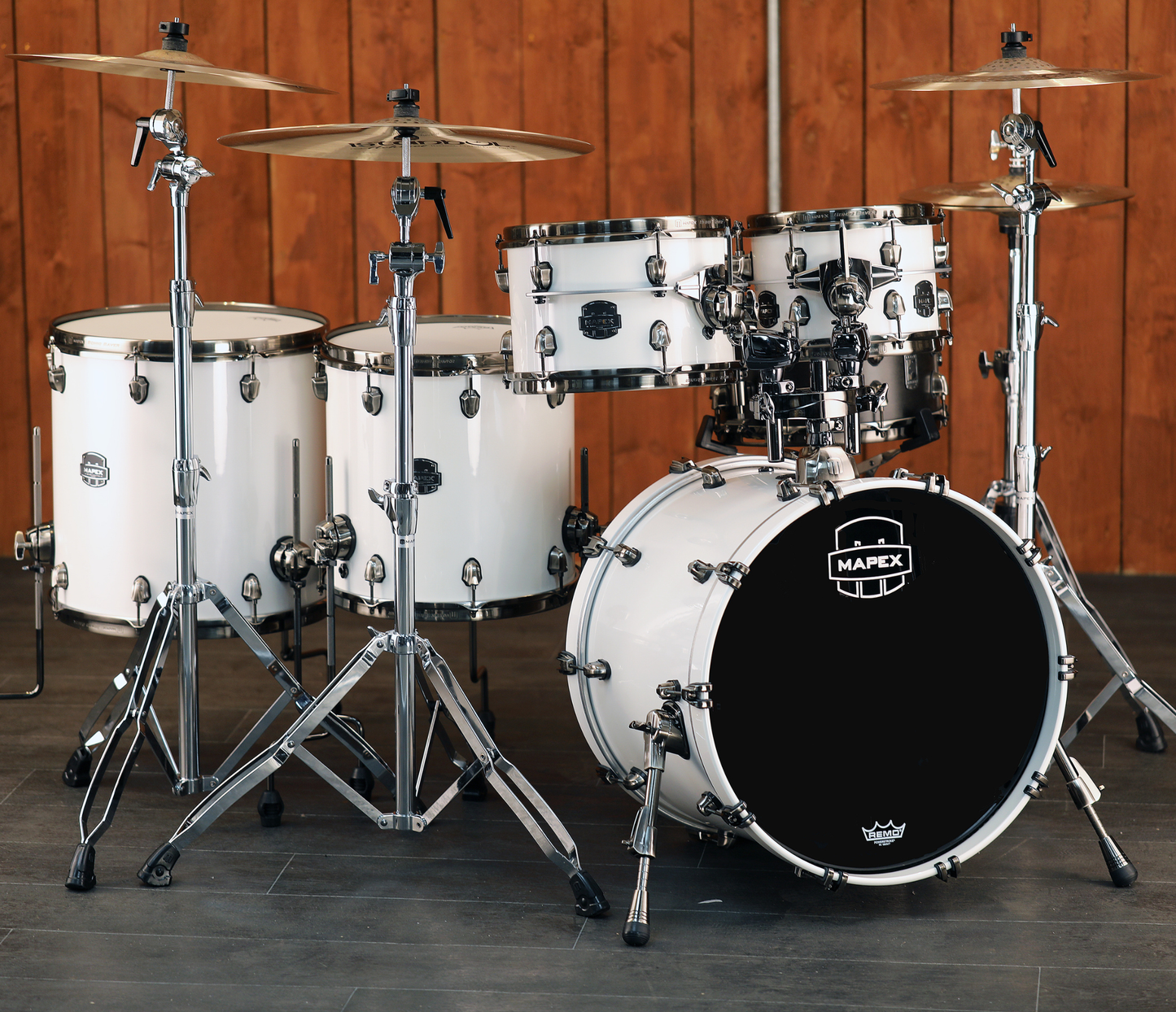 Mapex Saturn Evolution 20" 5-Piece Shell Pack in Polar White