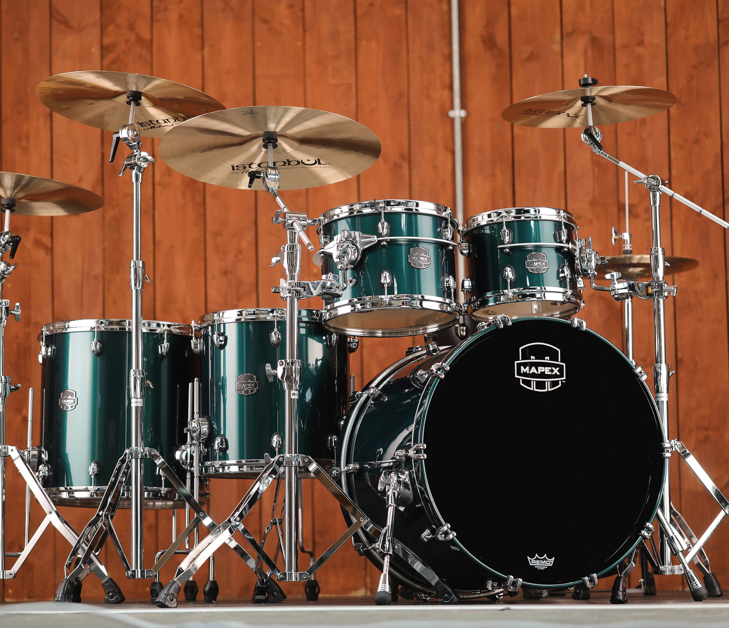 Mapex Saturn Evolution Birch 22" 5-Piece Shell Pack in Brunswick Green